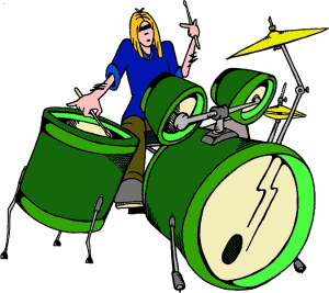 Animated drummer clipart
