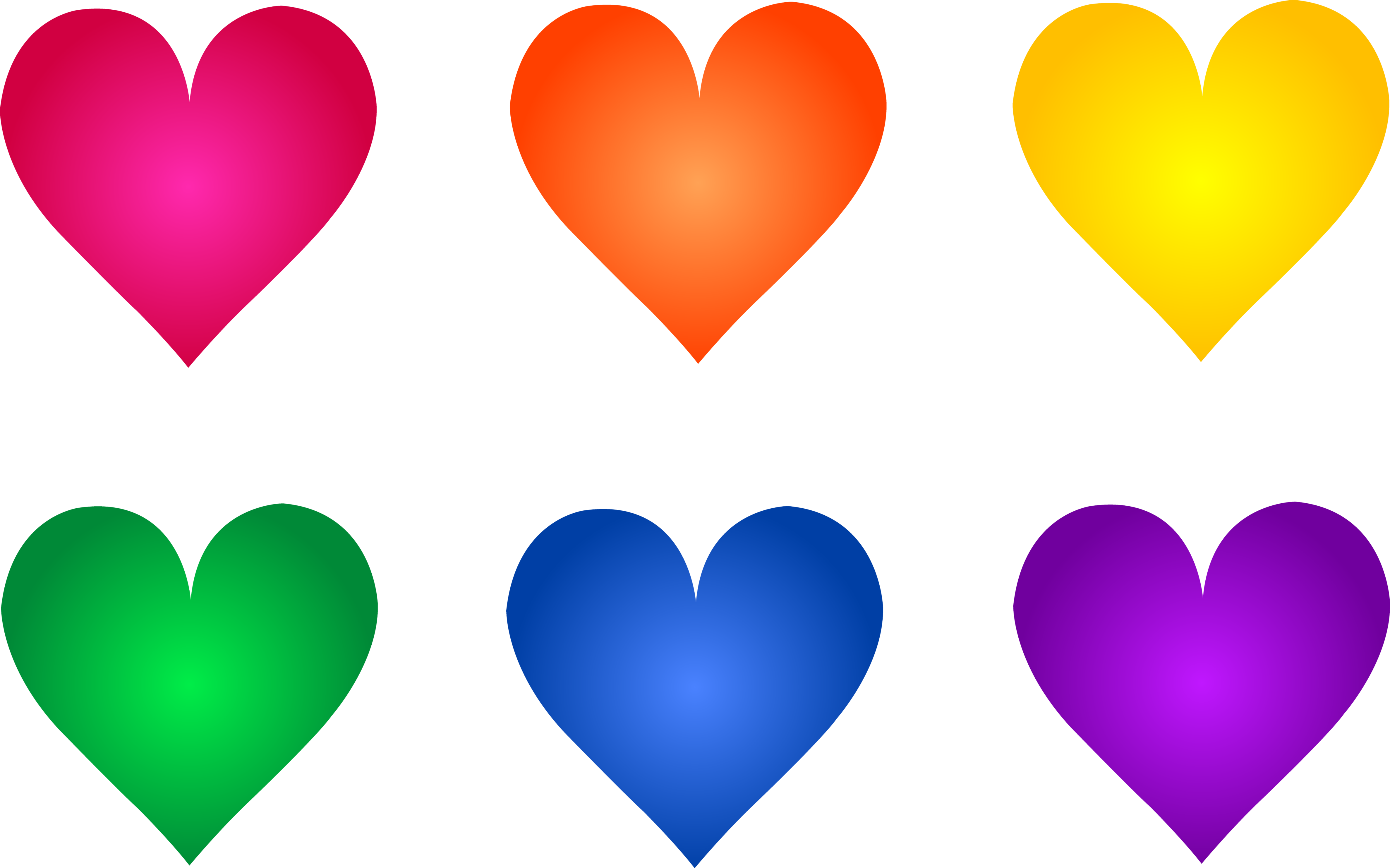 Colorful Rainbow Heart Symbols Free Clip Art Clipart - Free to use ...