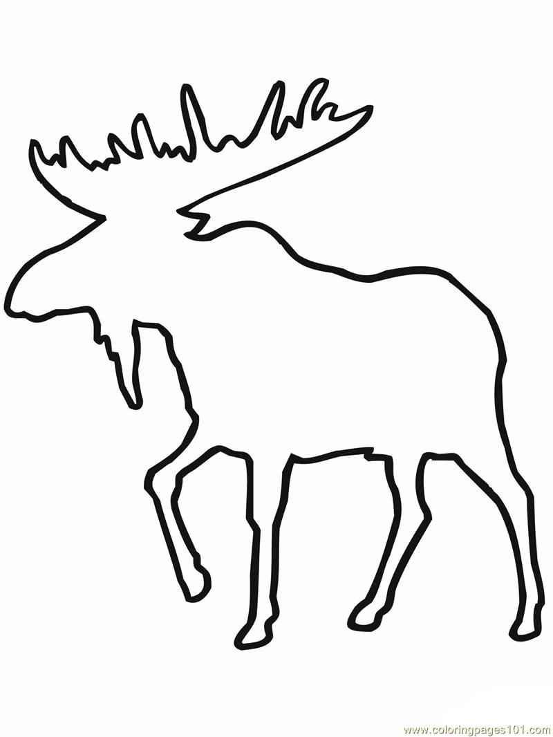 Moose outline Coloring Page - Free Mouse Coloring Pages ...