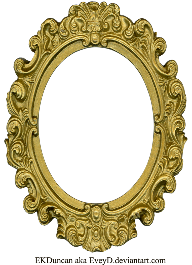Oval gold outline clipart