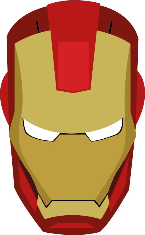 Iron man face clipart