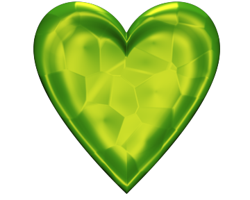 Green heart clipart transparent background