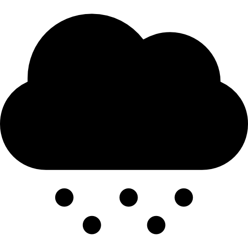 Snow or hail black cloud weather symbol - Free weather icons