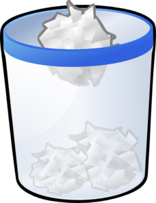 Paper trash can clipart