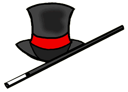 Clipart top hat and cane