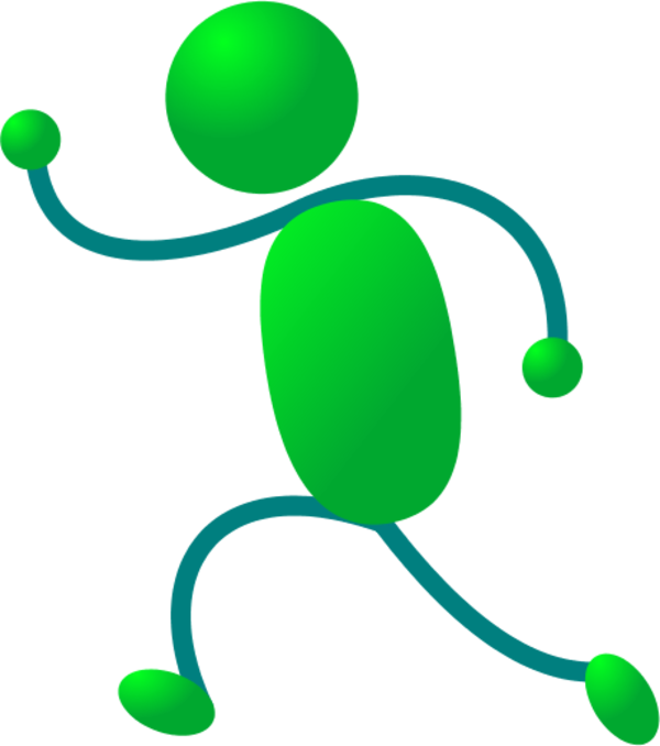 stickman figure running - vector Clip Art
