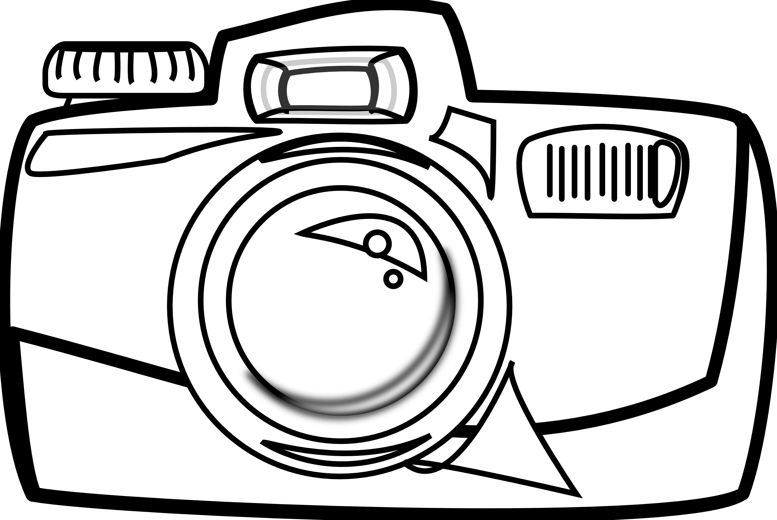 rg 1 24 Cartoon Camera black white line art ...