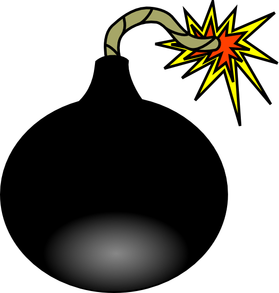 Exploding Bomb Vector Clipart Graphic