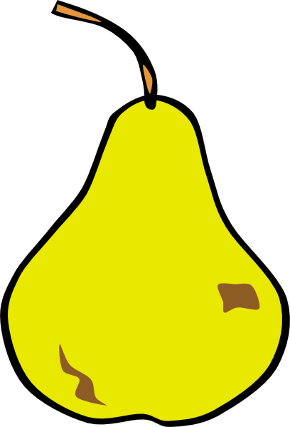 Pear clip art Free Vector