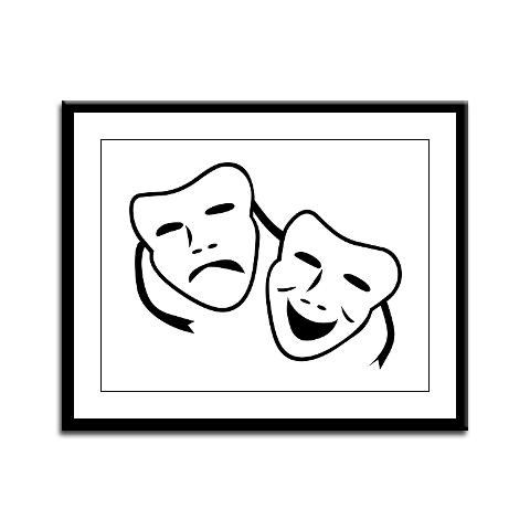 Printable Comedy And Tragedy Theatre Masks Writetalker Free Edition