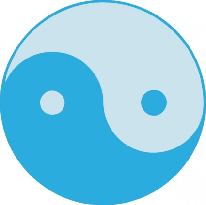 Blue Yin Yang clip art Vector clip art - Free vector for free download