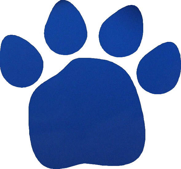 Blue Paw Prints