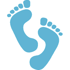 Blue Baby Footprint - ClipArt Best