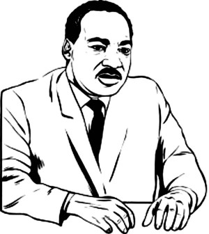 Martin Luther King Jr on Silhouette Coloring Page: Martin Luther ...