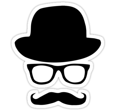 Hat Wayfarer Glasses Funny Moustache Hipster Funny Geek Light ...
