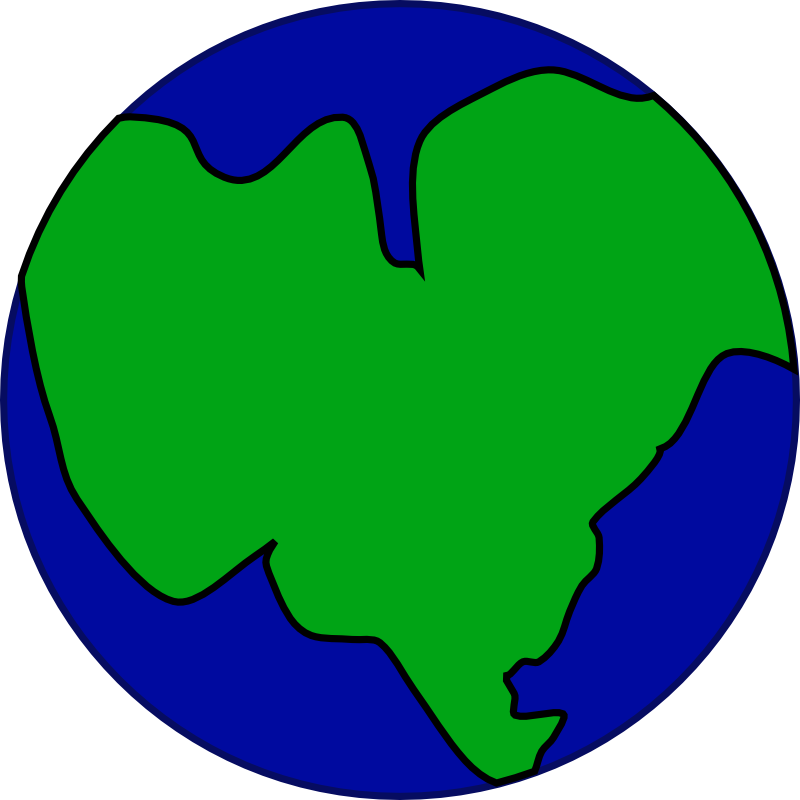 earth with one continent SVG