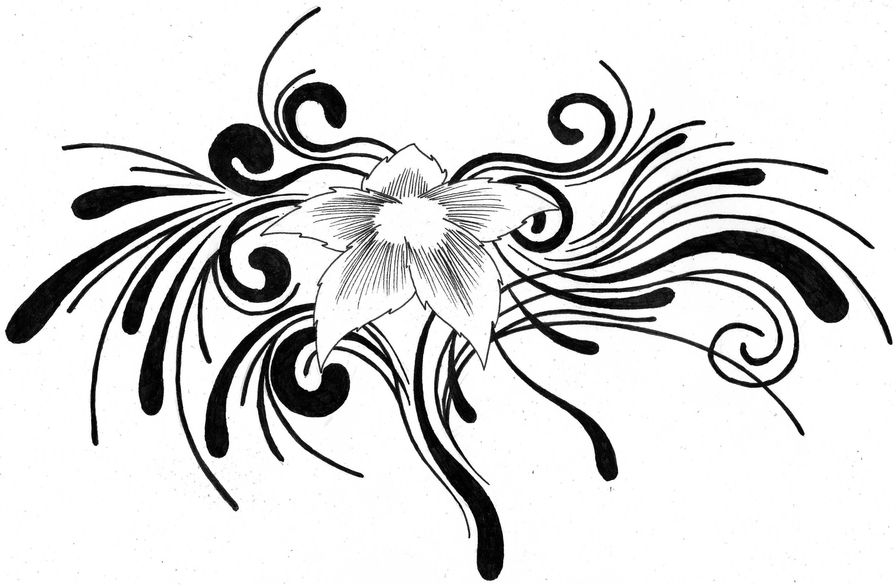 Tribal Tattoo Flower - ClipArt Best