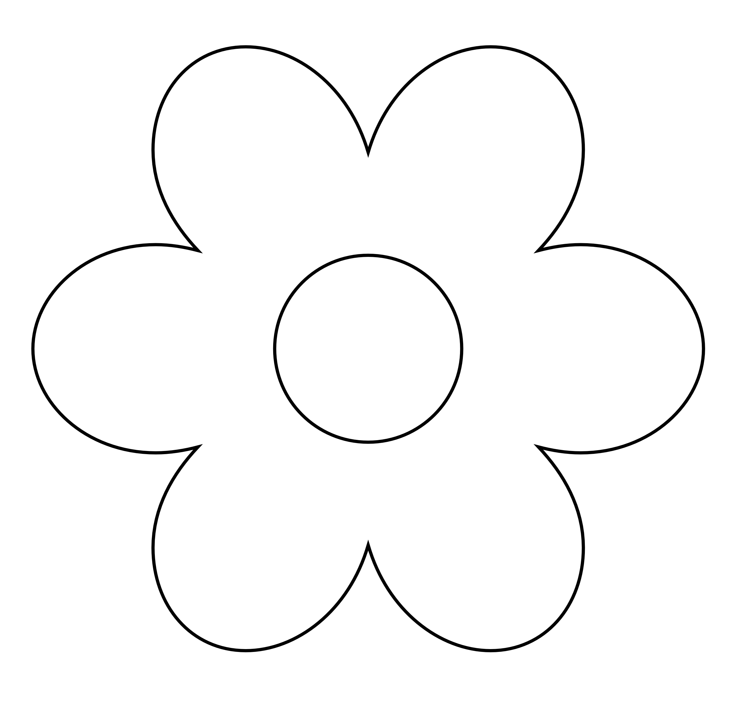 clipart flower black and white - photo #3