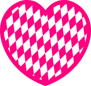 Pink Heart With Diamond Pattern clip art - vector clip art online ...