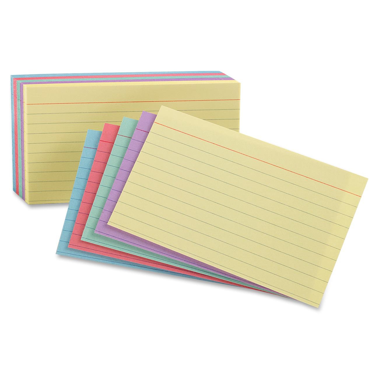 Colorful Index Cards