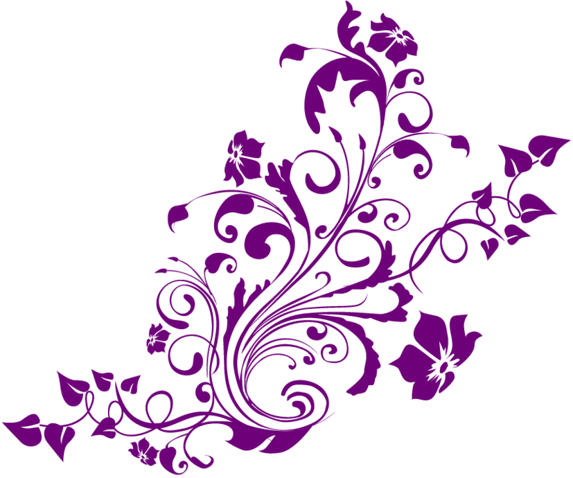 Purple Flower Border Design Clipart - Free to use Clip Art Resource