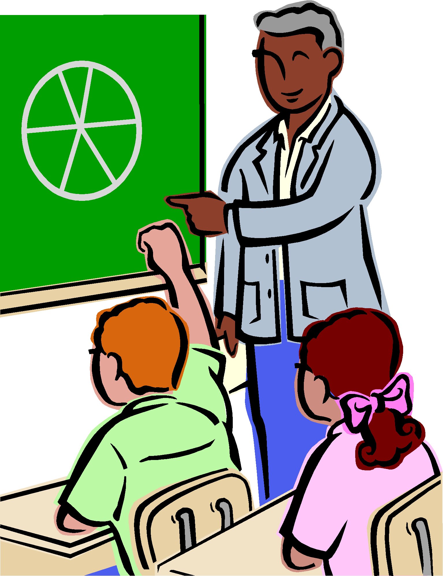 School kids with teacher clipart cartoon