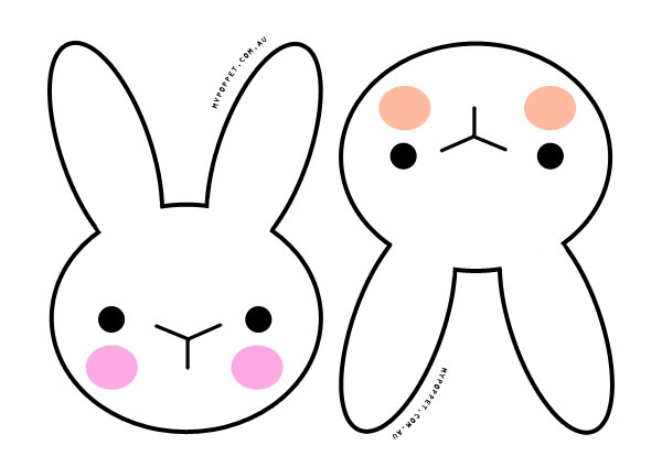 Best Photos of Bunny Head Outline Printable - Bunny Head Template ...