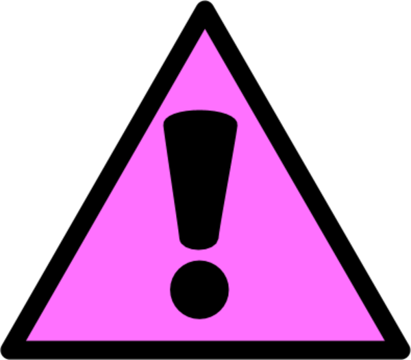 exclamation mark warning sign - vector Clip Art