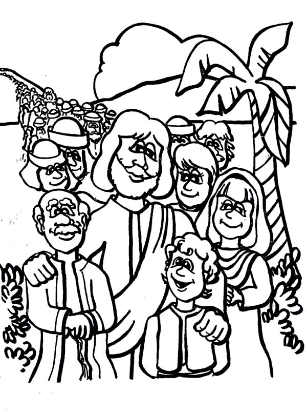 Jesus Christ and Disciples Coloring Page | Coloring Sun