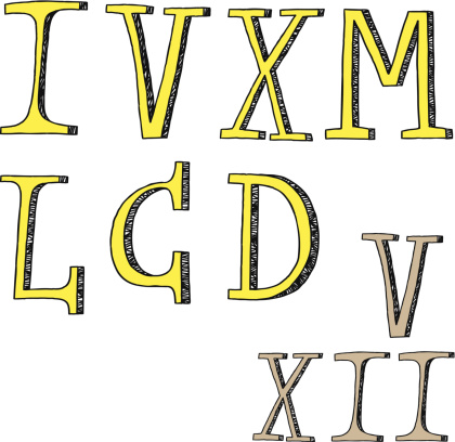 Roman Numeral Clip Art, Vector Images & Illustrations
