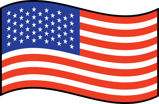 Cartoon Of The America Flags Clip Art, Vector Images ...