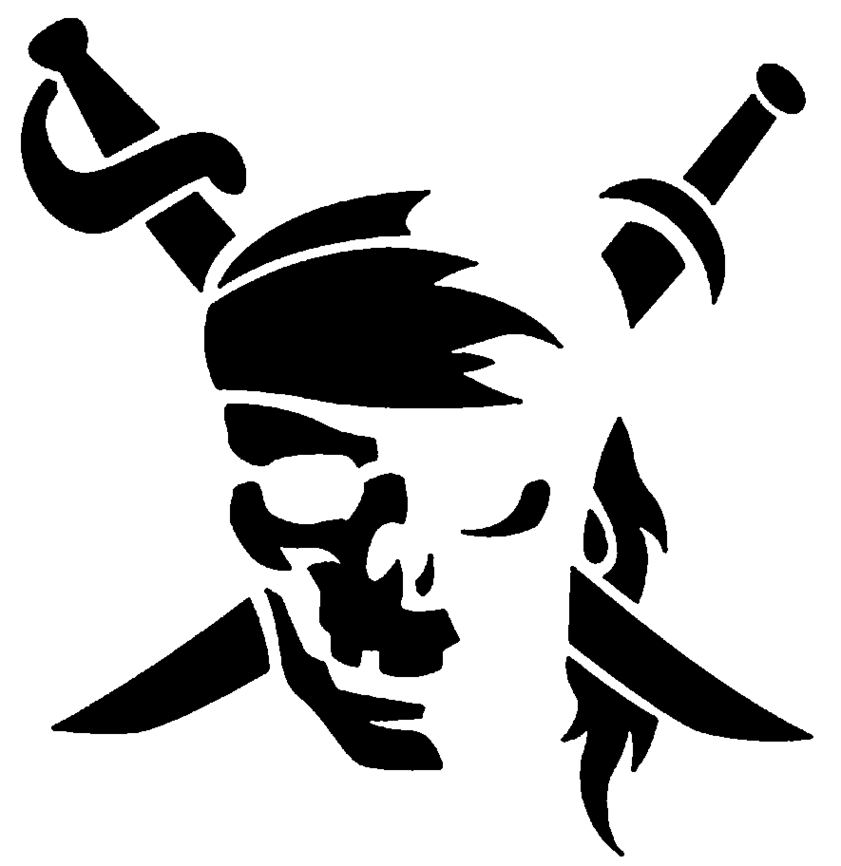 Pirate Stencils Clipart - Free to use Clip Art Resource