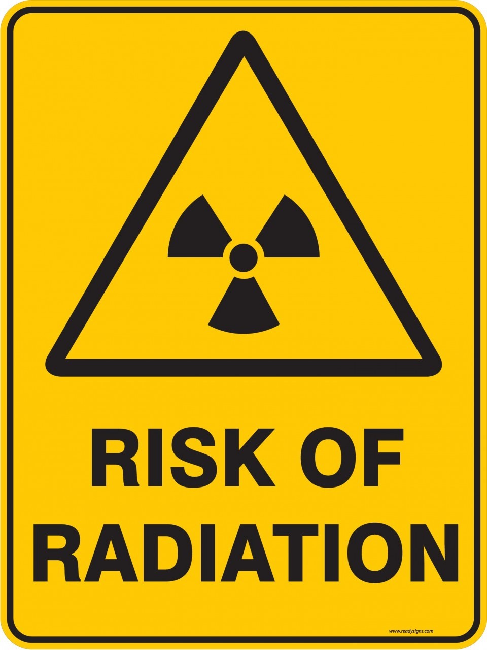 Warning Sign - RISK OF RADIATION - Property Signs