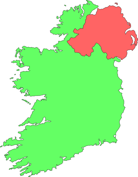 Blank ireland clipart map