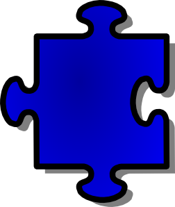 Jigsaw Blue Puzzle Piece clip art Free Vector / 4Vector