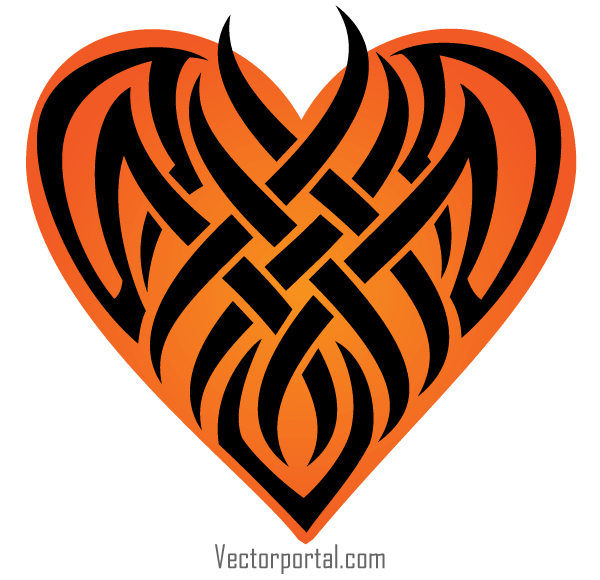Vector Tribal Heart Tattoo Designs | free vectors | UI Download