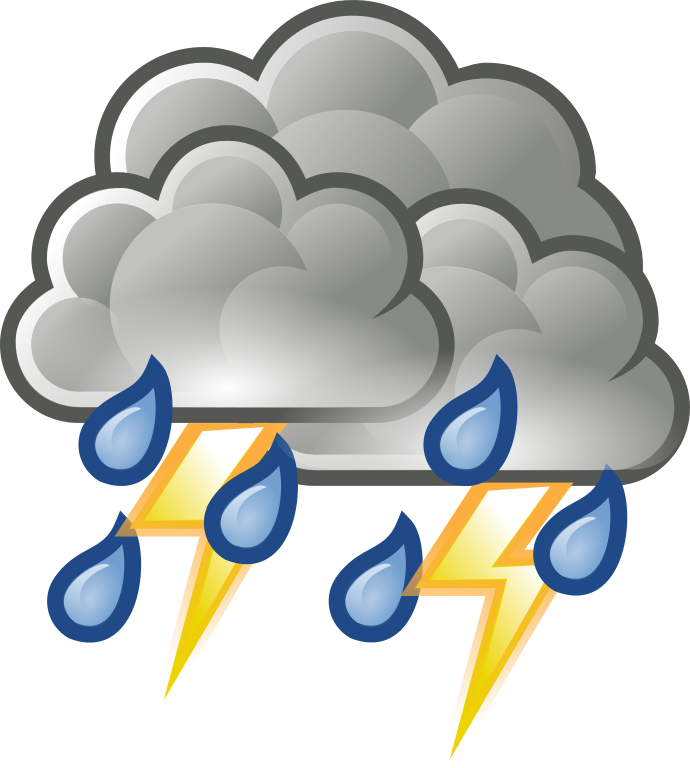 Thunderstorm Clip Art - Tumundografico