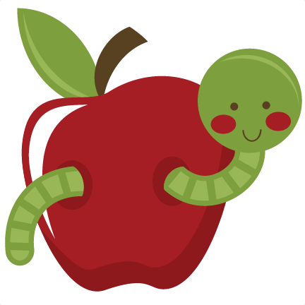 Apple worms clipart