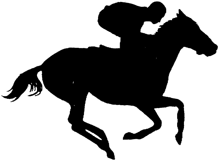 Horse racing clipart free