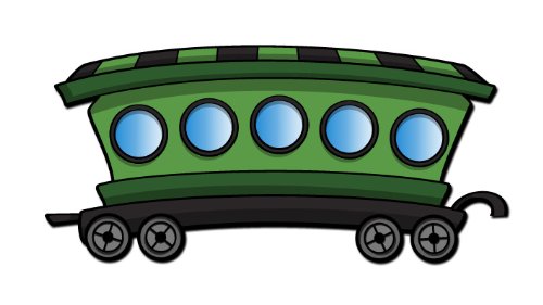 Train Car 3D Cartoon Wall Art Orientation: Right Facing: Amazon.co ...