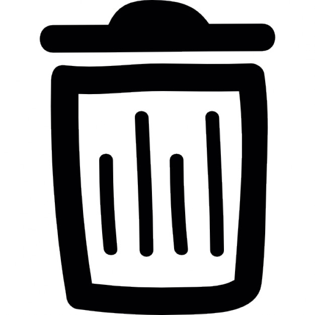 Trash bin doodle outline Icons | Free Download