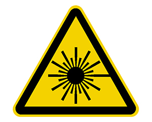 Laser Hazard Symbol | LHS | 1 inch 25mm Triangle | Label | Kentek ...