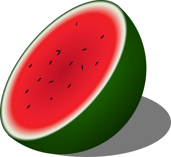 Watermelon clip art Free vector in Open office drawing svg ( .svg ...