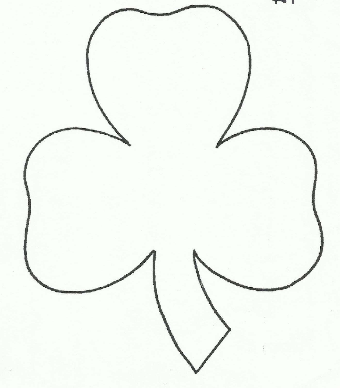 Large Printable Shamrock Customize And Print