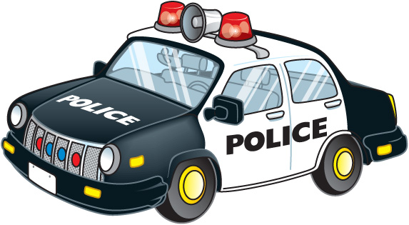 Police car cartoon clipart