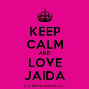 Posters similar to '[Crown] keep calm and love jaida' on Keep Calm ...