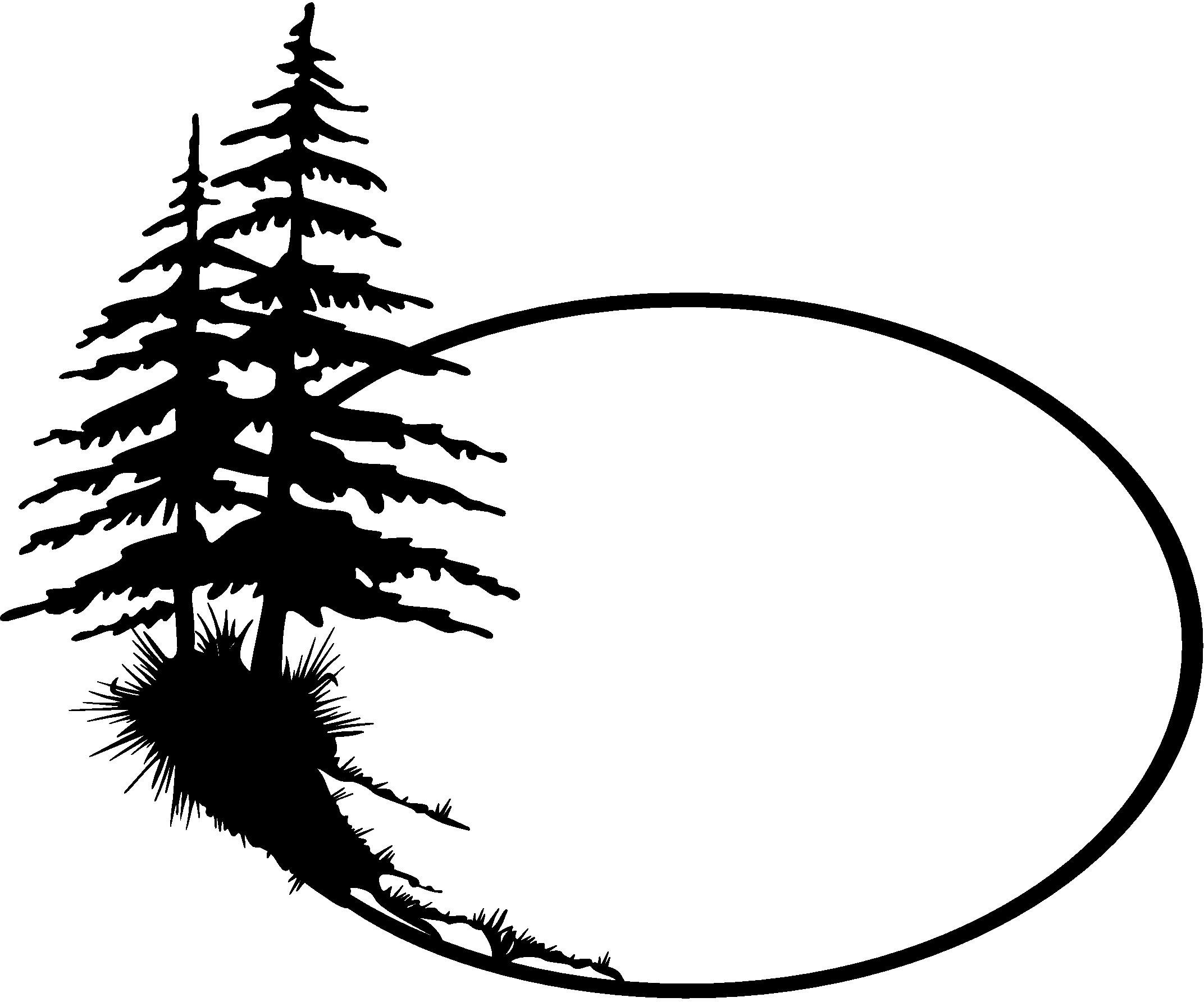 Silhouette of pine trees clipart - ClipartFox