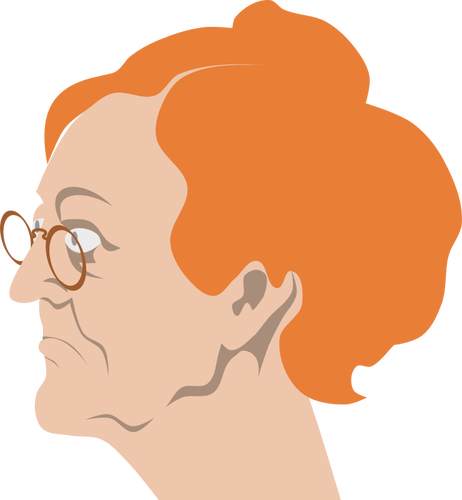 Old woman with glasses vector clip art | Public domain vectors