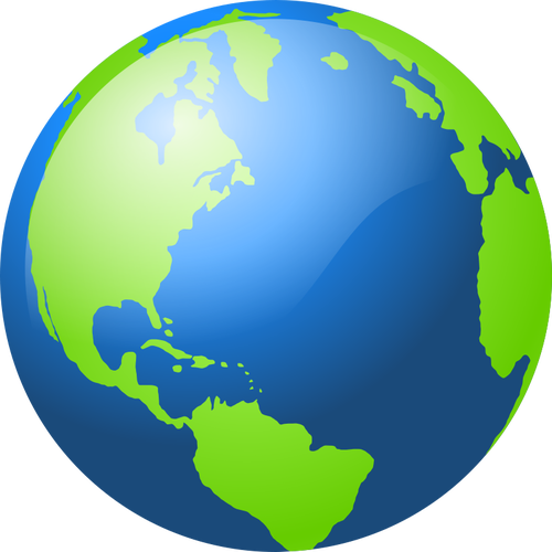 Northern hemisphere globe vector illustration | Public domain vectors