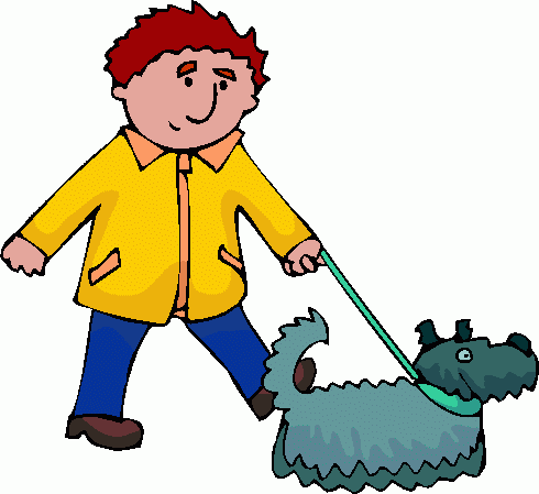 Animated people walking clipart